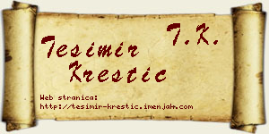 Tešimir Krestić vizit kartica